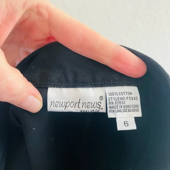 Vintage Newport News High Rise Black Shorts 100% Cotton - Picture 3 of 11